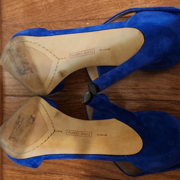 Vince Camuto Royal Blue Suede Heels - Picture 5 of 11